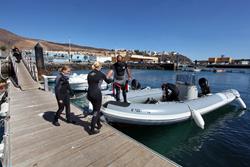 Morro Jable Dive Centre - Fuerteventura. Dive boat, jetty.